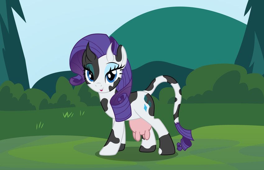 raricow and rarity (friendship is magic and etc) created by badumsquish