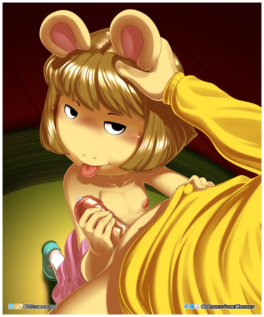 anthro blush border clothed clothing duo erection female flat_chested genitals hair handjob loli male male/female navel nipples penile penis sex short_hair smile text tongue tongue_out undressing white_border young young_anthro asses4themasses sigmabunn arthur_(series) arthur_read d.w._read aardvark mammal 2023 5:6 absurd_res digital_media_(artwork) hi_res signature watermark brother_(lore) brother_and_sister_(lore) incest_(lore) sibling_(lore) sister_(lore)