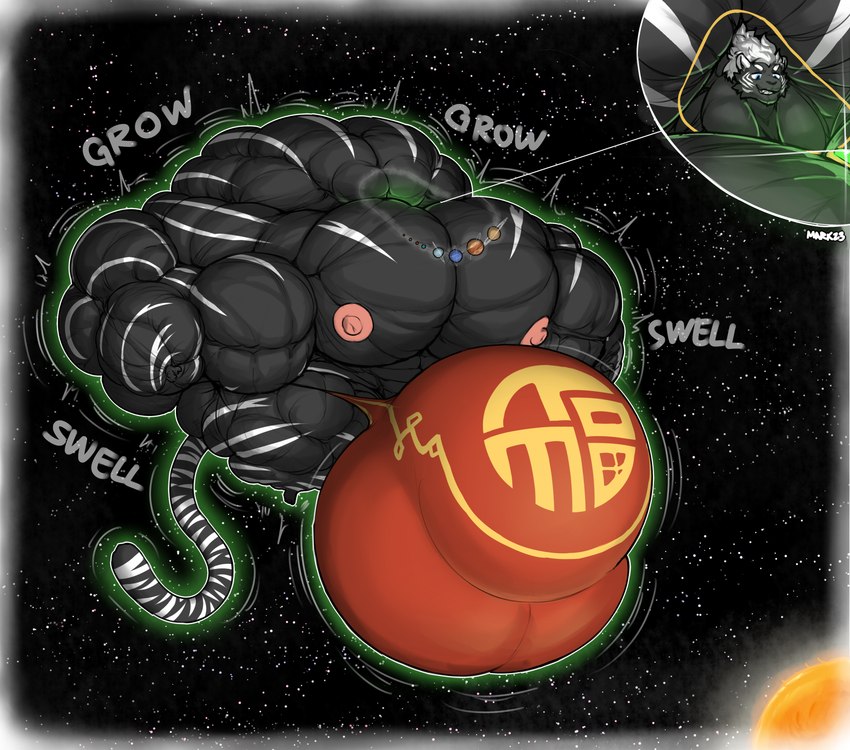 anthro balls balls_expansion big_balls big_bulge big_muscles big_pecs big_penis black_body black_fur bulge expansion fur genital_expansion genitals growth huge_balls huge_bulge huge_muscles huge_pecs huge_penis hyper hyper_balls hyper_bulge hyper_genitalia hyper_muscles hyper_pecs hyper_penis macro male muscle_growth muscular nipples pecs penis penis_expansion pink_nipples planet smile solo space stripes sun white_stripes marvolk felid mammal pantherine tiger 2024 hi_res