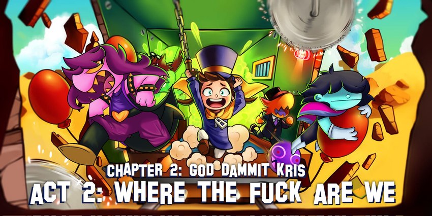 hat kid, kris, susie, and the conductor (undertale (series) and etc) created by marble ferret