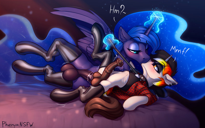 fan character and princess luna (friendship is magic and etc) created by phenyanyanya