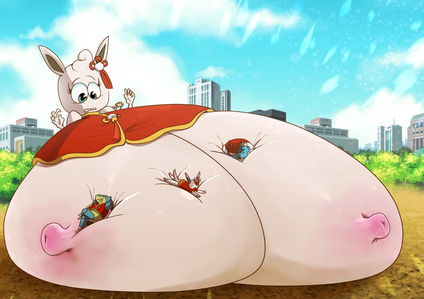 anthro big_breasts breasts building female feral group holowear_(pokemon) huge_breasts hyper hyper_breasts immobile macro_female macro_focus male outside size_difference tapirclip nintendo pokemon pokemon_unite new_year_style_blastoise new_year_style_gyarados new_year_style_sylveon new_year_style_wigglytuff volo_(pokemon) blastoise eeveelution generation_1_pokemon generation_6_pokemon gyarados human mammal pokemon_(species) sylveon wigglytuff absurd_res hi_res