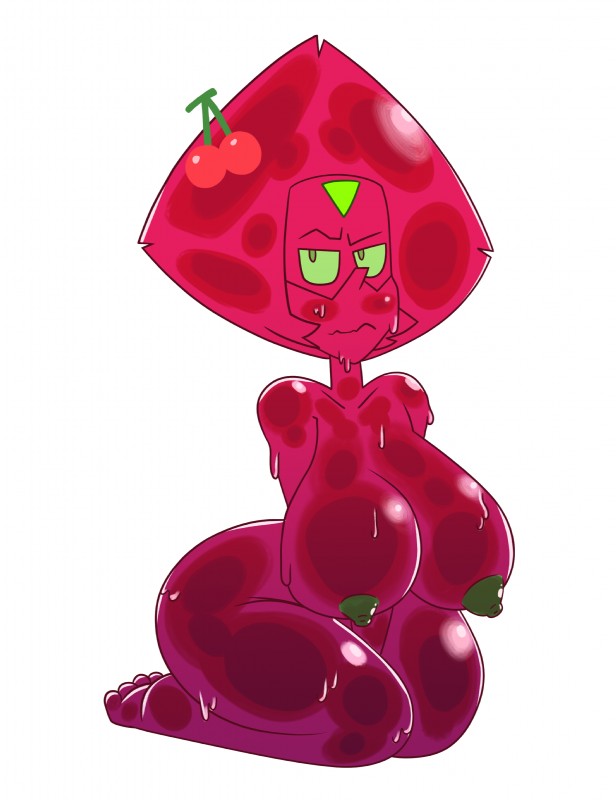 alternate_species big_breasts blush breasts cherry cleavage clothed clothing female food fruit gem not_furry nude plant solo wide_hips monamania cartoon_network steven_universe peridot_(steven_universe) alien alien_humanoid elemental_creature elemental_humanoid flora_fauna food_creature food_humanoid fruit_humanoid gem_(species) goo_creature goo_humanoid humanoid hybrid living_fruit peridot_(gem_species) plant_humanoid absurd_res hi_res