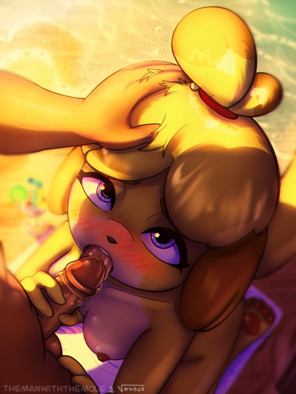 isabelle (animal crossing and etc) created by manwiththemole and vaktus