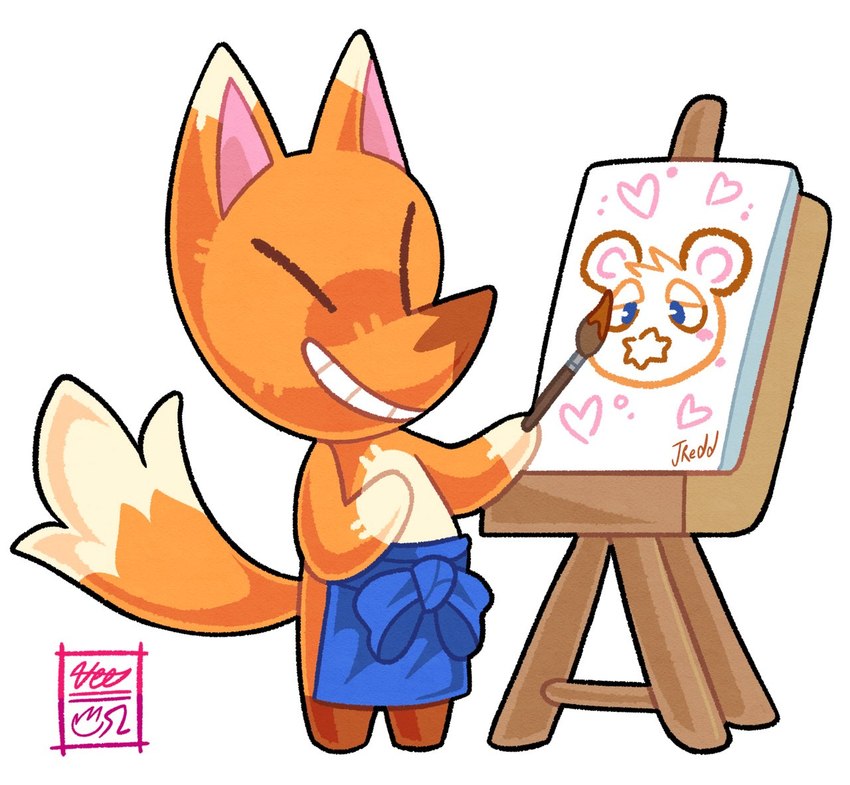 crazy redd and tom nook (animal crossing and etc) created by veesketch