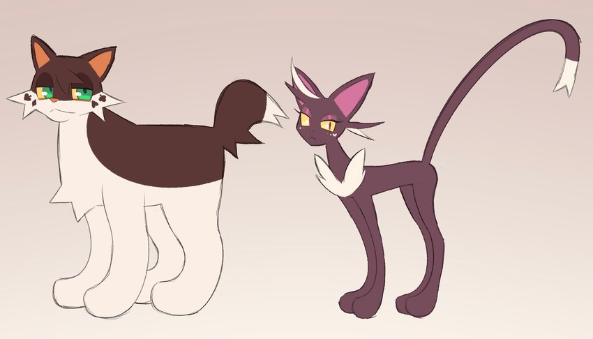 alternate_universe ambiguous_gender black_body black_fur duo feral fur male tail conditional_dnp labbit_(artist) warriors_(book_series) barley_(warriors) ravenpaw_(warriors) domestic_cat felid feline felis mammal tuxedo_cat hi_res model_sheet story story_in_description male_(lore)