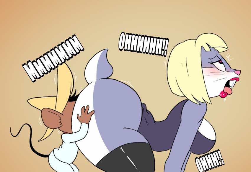 4_fingers ahegao ambiguous_oral anal anthro bent_over big_butt black_clothing black_dress black_hair black_legwear black_stockings black_tail blonde_hair blush bottomwear breasts brown_body brown_fur buckteeth butt butt_grab clothed clothing clothing_lift coat crossdressing crossgender dialogue dress dress_lift duo face_on_butt faceless_character faceless_male female fingers fur grey_tail hair hand_on_butt hat headgear headwear heart_eyes heart_symbol inside larger_female legwear lips long_tail looking_away looking_pleasured male male/female moan onomatopoeia open_mouth oral pants pink_nose rimming sex shaking short_hair short_tail simple_background size_difference sound_effects standing stockings tail tan_background tan_hat tan_headwear teeth text thick_thighs tongue tongue_out topwear white_bottomwear white_clothing white_coat white_pants white_topwear jinasault looney_tunes warner_brothers bugs_bunny speedy_gonzales lagomorph leporid mammal mouse murid murine rabbit rodent 2023 english_text male_(lore)