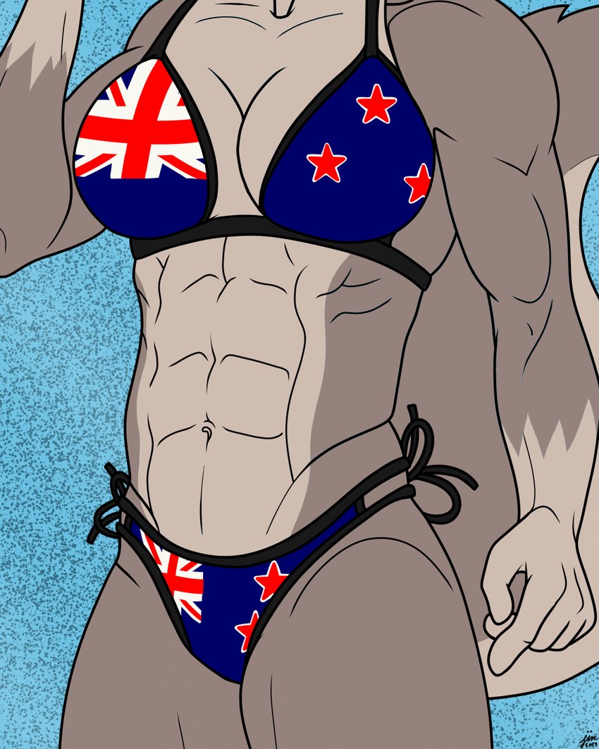 5_fingers abs anthro blue_background breasts female fingers gloves_(marking) markings medium_breasts muscular muscular_anthro muscular_female navel new_zealand_flag simple_background solo derjinzo tanya_(bronx23) mammal rodent sciurid tree_squirrel flat_colors hi_res signature