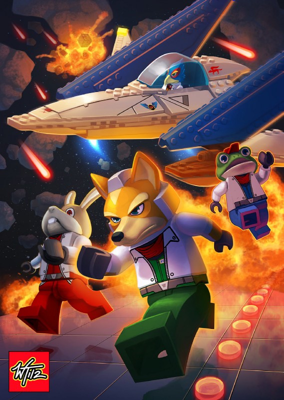 falco lombardi, fox mccloud, peppy hare, and slippy toad (nintendo and etc) created by wes-talbott