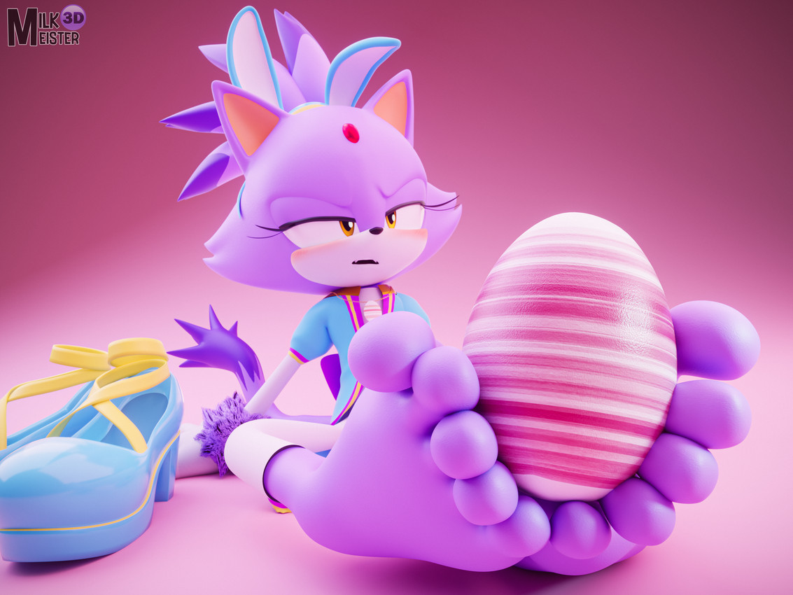5_toes anthro barefoot blush easter_egg egg feet female foot_fetish foot_focus fur holding_object_with_feet holidays humanoid_feet plantigrade purple_body purple_fur shoes_removed sitting sitting_on_ground solo toes milkmeister3d easter sega sonic_the_hedgehog_(series) blaze_the_cat domestic_cat felid feline felis mammal 2025 3d_(artwork) 4:3 absurd_res digital_media_(artwork) hi_res