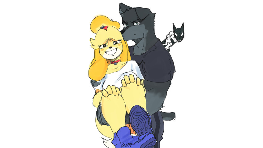 goon, isabelle, and rabid (animal crossing and etc) created by goonie-san