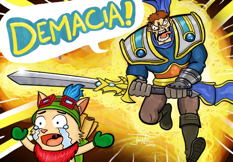 garen and teemo (league of legends and etc) created by jon nielsen