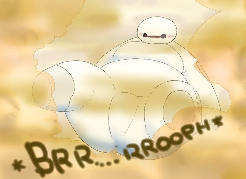 anus blush butt embarrassed fart fart_cloud fart_fetish machine male not_furry solo sound_effects text white_body bobtank big_hero_6 disney marvel baymax humanoid robot robot_humanoid 2014