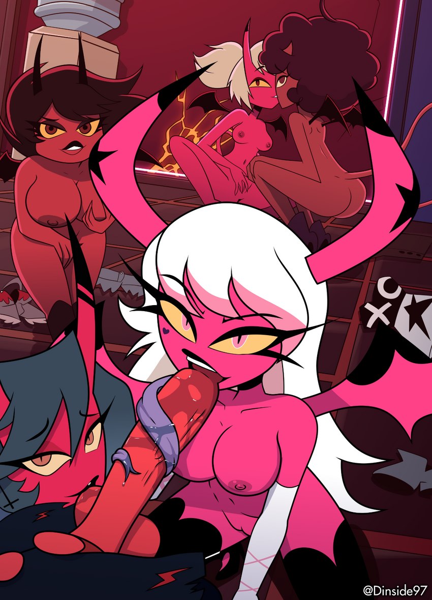 blitzo, apple, milky, coco, kiki, and etc (helluva boss) created by deadinside97