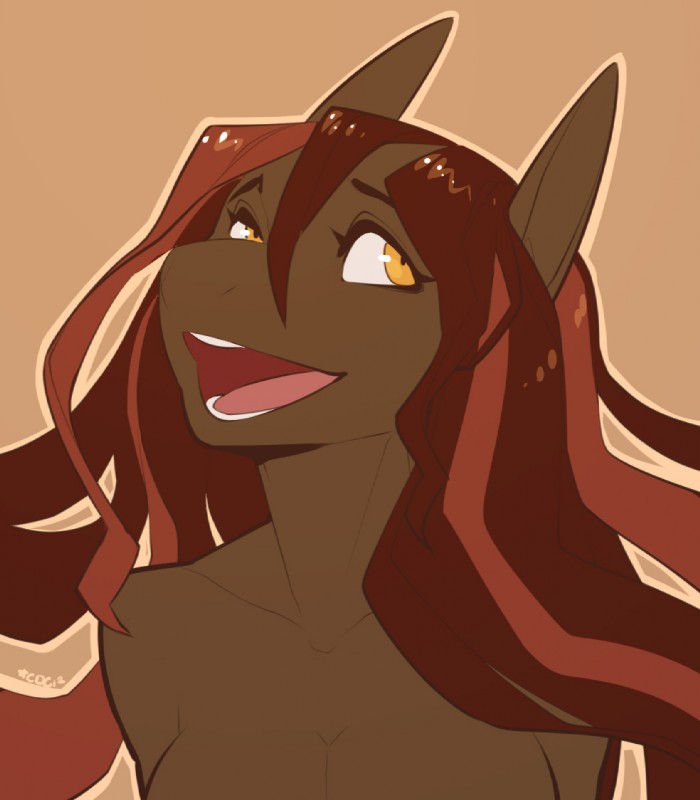 anthro awesome_face breasts female long_mane open_mouth simple_background solo yellow_eyes dysa hasbro my_little_pony fan_character lorelei equid equine horse mammal pony meme