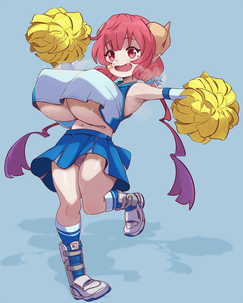 big_breasts bottomwear breasts cheerleader cheerleader_outfit cheerleading_pose clothed clothing dancing female footwear hair horn huge_breasts humanoid_pointy_ears knee_highs knee_socks legwear panties pointy_ears short_stack skimpy skirt socks solo thick_thighs under_boob underwear leokingdom miss_kobayashi's_dragon_maid mythology ilulu animal_humanoid dragon dragon_humanoid horned_humanoid humanoid mythological_creature mythological_scalie scalie