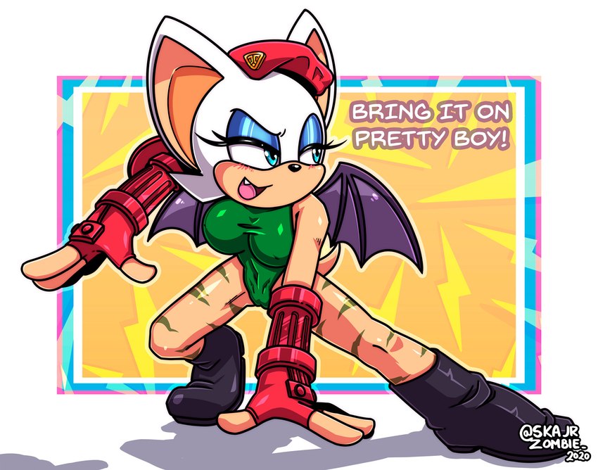 cammy white and rouge the bat (sonic the hedgehog (series) and etc) created by skajrzombie