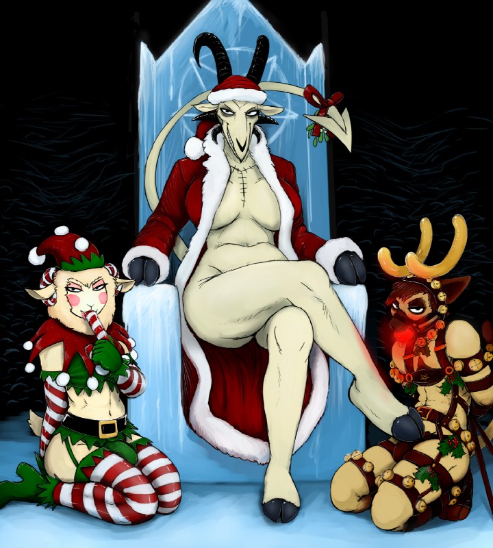 baphomet and lucy (christmas) created by hladilnik