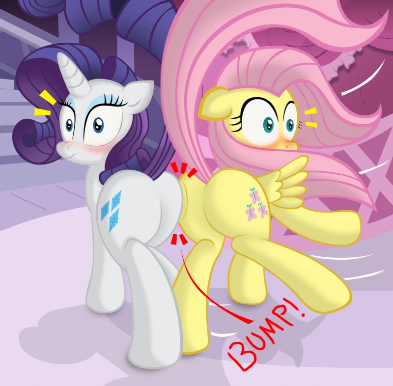 fluttershy and rarity (friendship is magic and etc) created by ziemniax