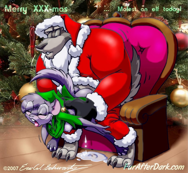 carli chinchilla, santa claus, and spike wolf (furafterdark and etc) created by eric schwartz