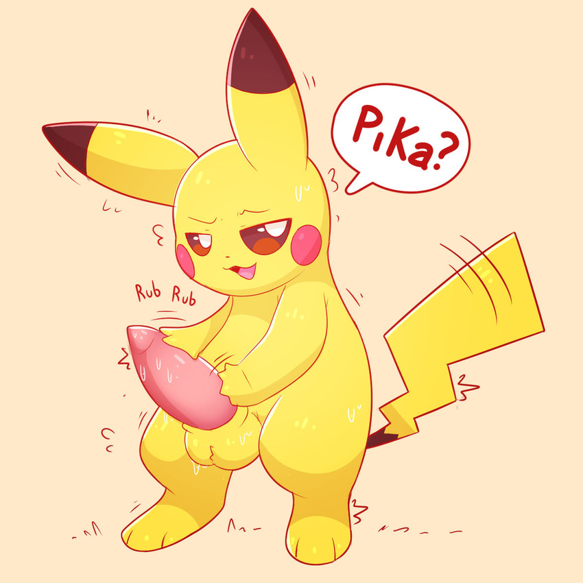 3_toes 4_fingers animal_genitalia animal_penis anthro asking_viewer ball_tuft balls bedroom_eyes big_penis biped black_markings bodily_fluids dialogue erection feet fingers fur genital_fluids genitals glistening glistening_body glistening_fur glistening_genitalia glistening_penis half-closed_eyes hand_on_own_penis hand_on_penis looking_at_viewer male markings masturbation multicolored_body narrowed_eyes naughty_face nude open_mouth penile penile_masturbation penis pink_penis pointy_ears pokemon_speak precum presenting presenting_penis question question_mark red_cheeks rubbing_penis seductive shaking simple_background small_but_hung solo speech_bubble standing sweat sweaty_balls sweaty_genitalia tail tail_motion tailwag talking_to_viewer tapering_penis text thick_thighs throbbing throbbing_penis toes tongue tremble_spikes trembling tuft two_tone_body yellow_balls yellow_body yellow_fur vinivy nintendo pokemon generation_1_pokemon mammal pikachu pokemon_(species) rodent 1:1 digital_media_(artwork) english_text hi_res