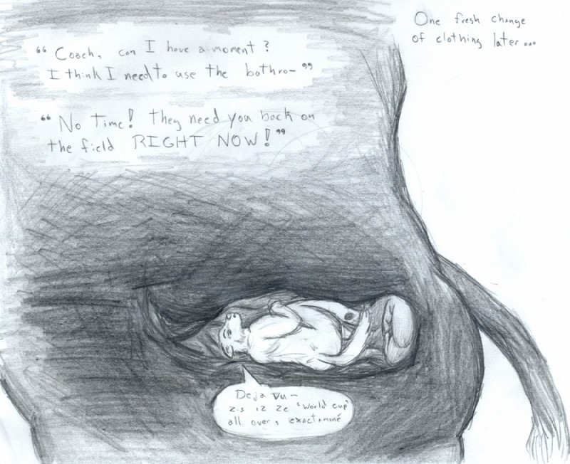 accent accident accidental_vore anal anal_vore anthro anus_internal_view cutaway dialogue duo internal male male/male micro size_difference solo_focus text vore jahgo canid canine elephant elephantid mammal proboscidean english_text graphite_(artwork) traditional_media_(artwork)