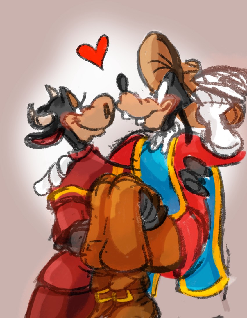 clarabelle cow and goofy (the three musketeers (disney) and etc) created by skullse-mi