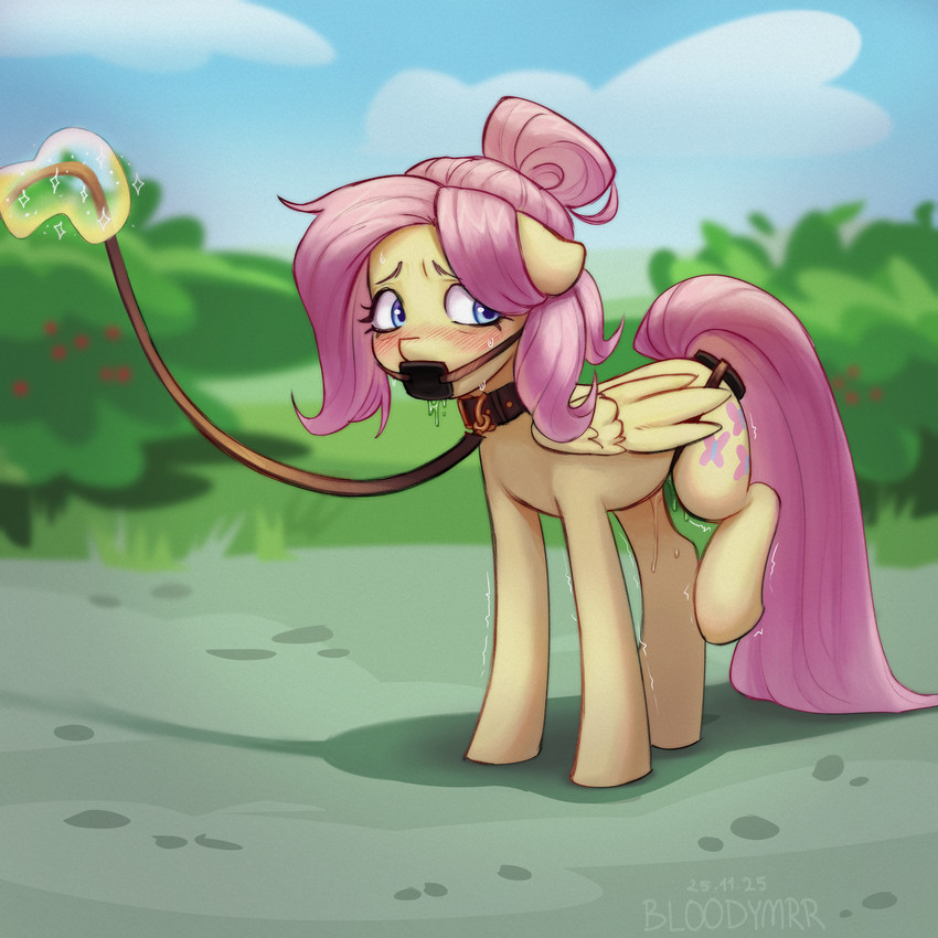 anal anal_penetration collar duo female leash male male/female oral penetrable_sex_toy penetration pubes sex_toy sky standing bloodymrr friendship_is_magic hasbro my_little_pony equid equine horse mammal pony absurd_res hi_res