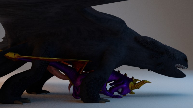 spyro and toothless (how to train your dragon and etc) created by grawiorum