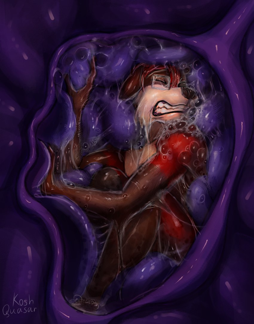 anthro anthro_pred bodily_fluids detailed_background detailed_internal dripping endosoma eyewear fangs foam forced fully_inside fur glasses goo_drip guts horn inside_stomach internal larger_anthro larger_male larger_pred male male_pred male_prey muscular muscular_anthro muscular_male organs purple_body purple_flesh purple_insides purple_internal red_eyes safe_vore saliva saliva_drip saliva_string sharp_teeth size_difference slime smaller_anthro smaller_male soft_vore spiked_tail spikes spikes_(anatomy) stomach stomach_acid tail teeth unwilling_prey vore wearing_glasses wet willing_pred koshquasar mythology devourer_(razor_koopa) canid canine dragon goo_creature goo_dragon mammal mythological_creature mythological_scalie scalie 2025 absurd_res digital_media_(artwork) hi_res watermark