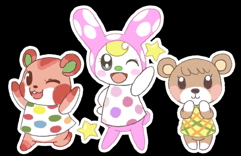 apple, chrissy, and maple (animal crossing and etc) created by hime-nyan
