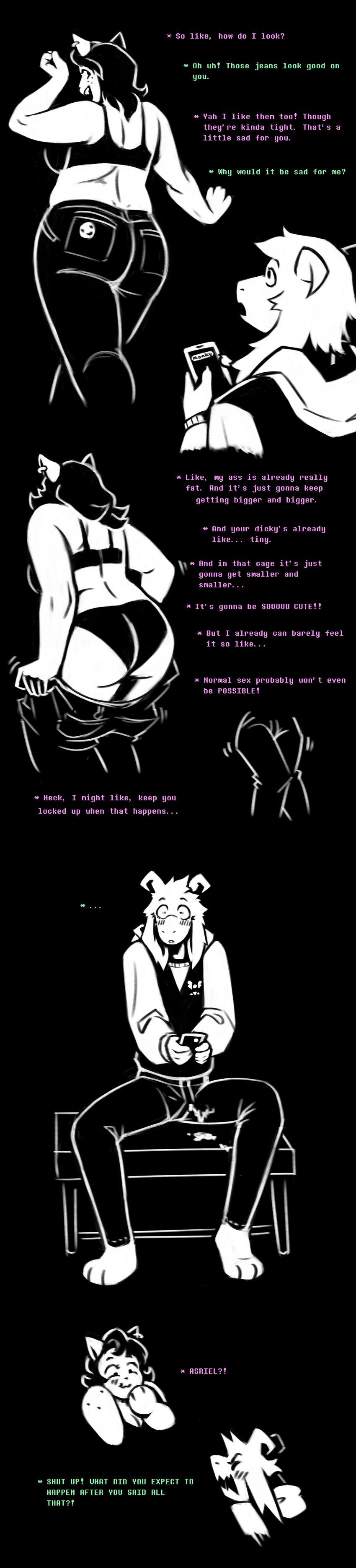 asriel dreemurr and catty (undertale (series) and etc) created by dracozhilla
