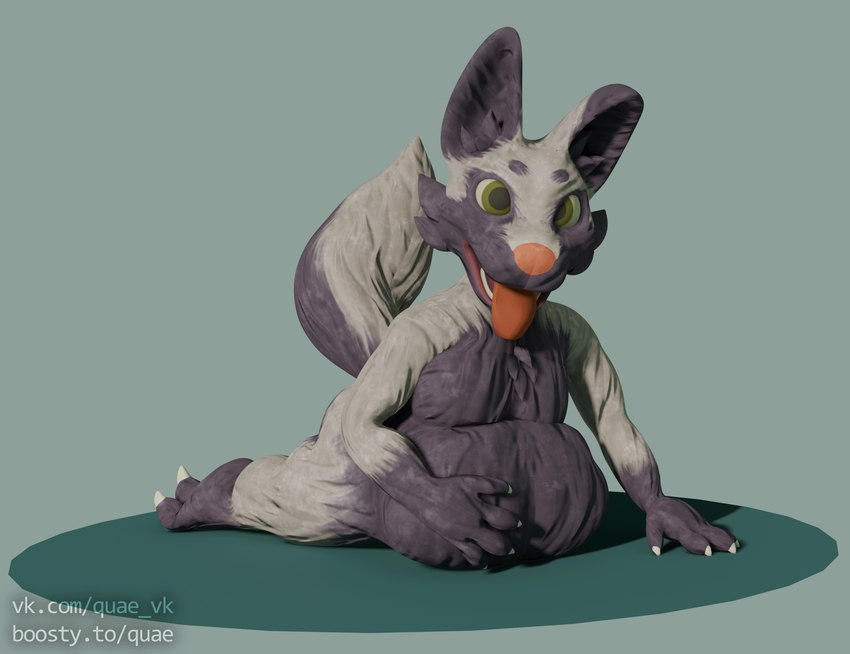 3_toes 4_fingers anthro belly big_belly feet fingers fur green_background green_eyes grey_body grey_fur male multicolored_body multicolored_fur nude short_stack simple_background slightly_chubby solo tail toes two_tone_body two_tone_fur questionable_aesthetics_(artist) blender_eevee dally_the_skunk_fox canid canine fox hybrid mammal mephitid skunk 3d_(artwork) blender_(artwork) digital_media_(artwork) hi_res watermark