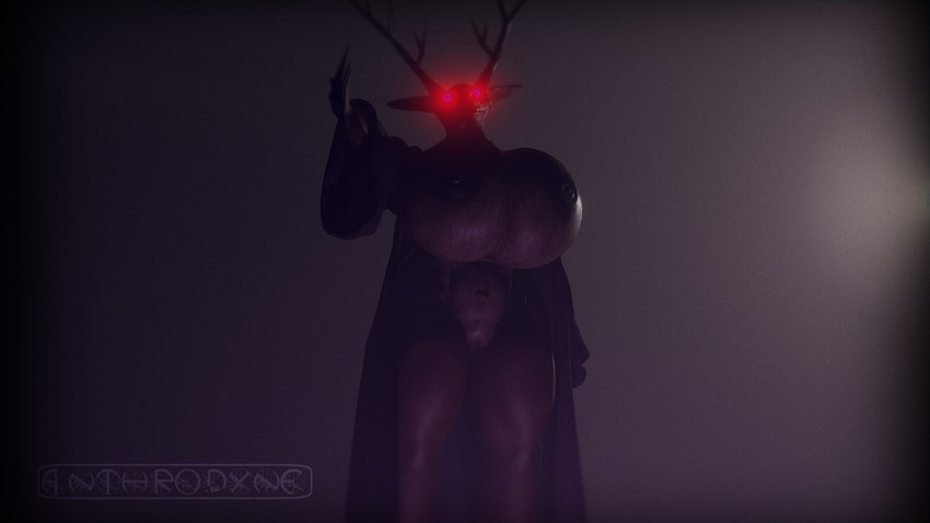 anthro antlers big_breasts breasts clothed clothing female glowing glowing_eyes horn huge_breasts hyper hyper_breasts looking_at_viewer partially_clothed solo standing thick_thighs anthrodyne american_mythology indigenous_north_american_mythology mythology north_american_mythology spooky's_jump_scare_mansion specimen_8 deer mammal monster wendigo 16:9 3d_(artwork) digital_media_(artwork) hi_res wallpaper widescreen