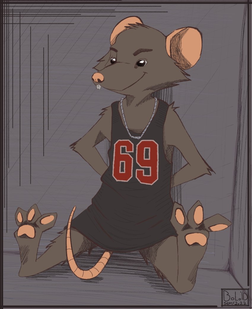 abstract_background anthro basketball_jersey brown_body brown_fur chain_necklace fur jewelry male necklace pawpads rat_tail simple_background solo tail boloid mammal murid murine rat rodent digital_media_(artwork) hatching_(art) hi_res shaded