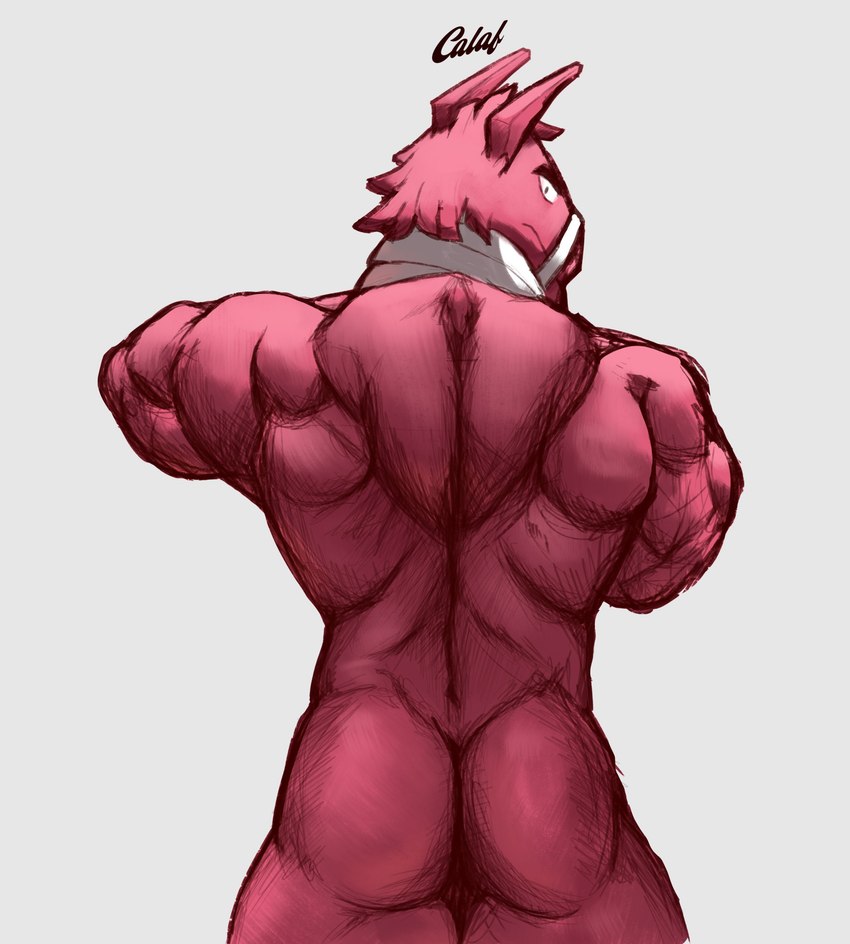 annoyed anthro back_muscles biceps big_biceps big_butt big_deltoids big_muscles biped black_eyebrows butt closed_frown deltoids eyebrows face_wraps flexing flexing_deltoid flexing_tricep frowning_at_viewer fur grey_background half-closed_eyes hamstrings head_tuft huge_deltoids huge_muscles hyper hyper_hamstrings hyper_muscles infraspinatus latissimus_dorsi legs_together lieutenant light light_body looking_at_viewer looking_away looking_back looking_back_at_viewer male manly military monotone_arms monotone_back monotone_body monotone_butt monotone_face monotone_head monotone_legs monotone_neckwear mostly_nude mostly_nude_anthro mostly_nude_male muscular muscular_anthro muscular_arms muscular_legs muscular_male muscular_thighs narrowed_eyes neck_wraps no_irises pinata pink_arms pink_back pink_body pink_butt pink_ears pink_face pink_fur pink_head pink_legs pose quads rear_view simple_background soft_lighting soldier solo standing teres_major thick_arms thick_eyebrows thick_thighs toony trapezius triceps tuft warrior white_background white_neckwear white_wraps wraps wraps_only galloroster epic_games fortnite lt._john_llama animate_inanimate camelid living_pinata llama mammal 2023 absurd_res colored cross-hatching digital_drawing_(artwork) digital_media_(artwork) half-length_portrait hatching_(art) hi_res lighting pink_theme pinup portrait restricted_palette shaded signature