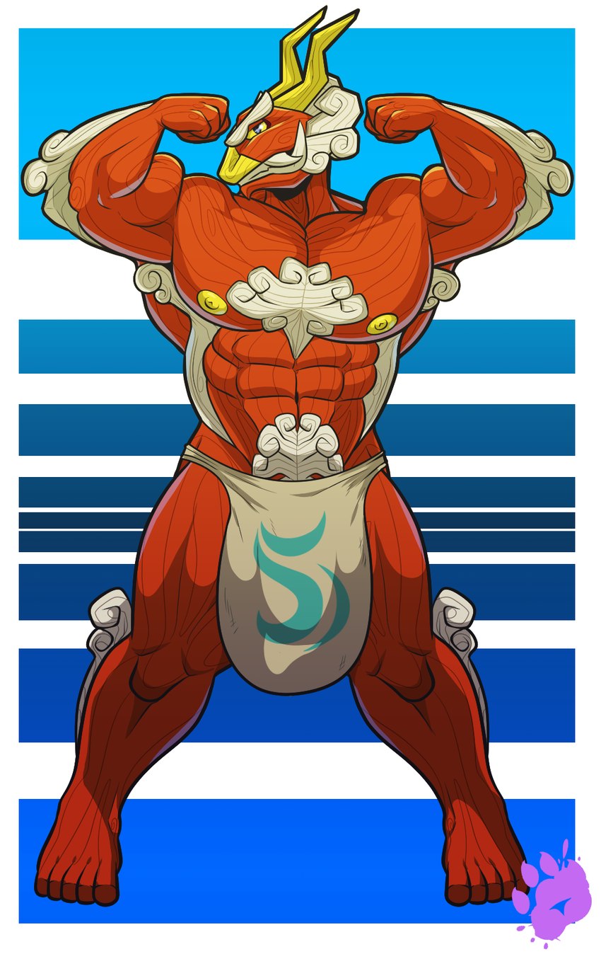 5_fingers 5_toes abs anthro anthrofied arm_hair armpit_hair belly biceps big_biceps big_bulge big_pecs biped blue_background blue_eyes boat body_hair border bulge chest_hair clothed clothing eyebrows facial_hair feet fingers flexing flexing_bicep flexing_both_biceps flexing_muscles horn huge_bulge humanoid_feet leg_hair looking_at_viewer male multicolored_belly muscular muscular_anthro muscular_arms muscular_male navel nipples pecs plantigrade pseudo_horn pubes pubes_exposed red_arms red_belly red_chest red_face red_feet red_fingers red_hands red_legs red_neck red_toes simple_background smile smiling_at_viewer solo speedo speedo_only standing swimming_trunks swimwear teeth toes topless tusks two_tone_belly two_tone_face two_tone_swimming_trunks underwear vehicle watercraft white_armpit_hair white_background white_belly white_border white_chest_hair white_eyebrows white_facial_hair white_leg_hair white_pubes wood wooden_body wooden_horn yellow_horn yellow_nipples yellow_nose yellow_sclera pique_raj nintendo the_legend_of_zelda wind_waker king_of_red_lions animate_inanimate 2018 digital_drawing_(artwork) digital_media_(artwork) hi_res signature