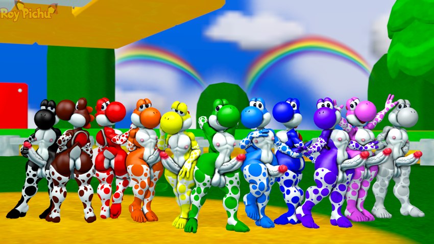 5_toes anthro big_penis clothing erection feet genitals group legwear lgbt_pride male male/male nude penis pride_colors rainbow rainbow_pride_colors stockings toes wide_hips dr.ivopingasnik lgbt_pride_month mario_bros mythology nintendo black_yoshi blue_yoshi brown_yoshi cyan_yoshi dinosaur dragon green_yoshi humanoid mythological_creature mythological_scalie orange_yoshi pink_yoshi prehistoric_species purple_yoshi red_yoshi reptile scalie white_yoshi yellow_yoshi yoshi 2024 3d_(artwork) digital_media_(artwork) hi_res source_filmmaker_(artwork)