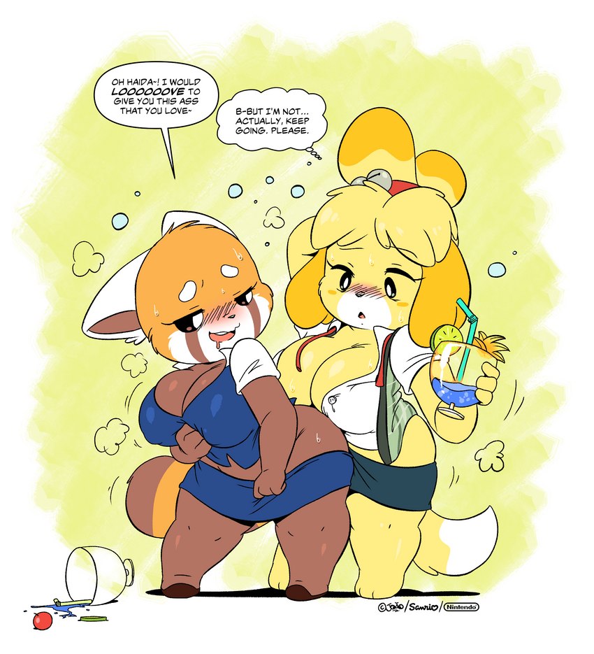 isabelle and retsuko (animal crossing and etc) created by joaoppereiraus