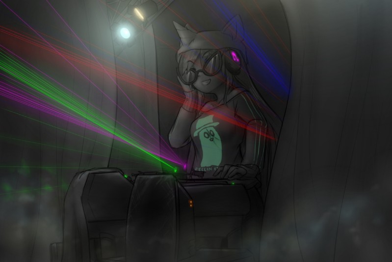 breasts clothing disc_jockey electronics eyewear female headphones horn laser light_show party rave record_player solo sunglasses turntable_(decks) alloyrabbit equestria_girls friendship_is_magic hasbro my_little_pony mythology undertale undertale_(series) napstablook vinyl_scratch_(mlp) animal_humanoid equid equine horned_humanoid human humanoid mammal mythological_creature mythological_equine unicorn crossover greyscale monochrome