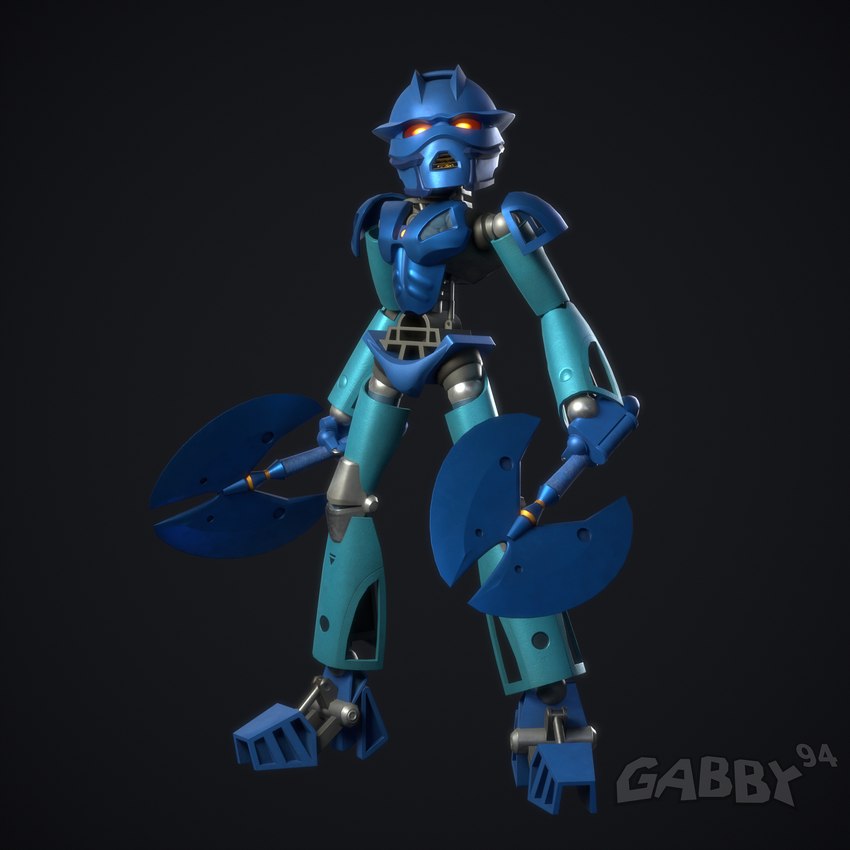 armor axe blue_body female glowing glowing_eyes gradient_background looking_at_viewer machine mask not_furry red_eyes silver_body simple_background solo gabby94 bionicle lego gali biomechanical humanoid robot robot_humanoid toa 1:1 3d_(artwork) better_version_at_paywall blender_(artwork) digital_media_(artwork) hi_res