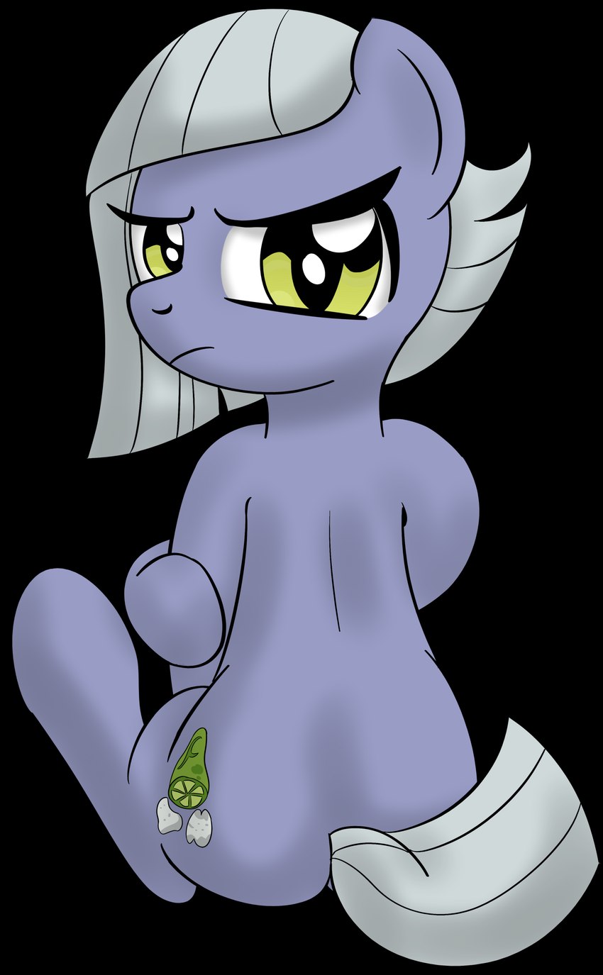 annoyed cutie_mark female female_feral feral foot_on_leg frowning_at_viewer fur furrowed_brow green_eyes grey_body grey_fur grey_mane grey_tail hooves looking_at_viewer looking_back mane medium_mane quadruped rear_view sitting solo tail unguligrade datapony friendship_is_magic hasbro my_little_pony limestone_pie_(mlp) earth_pony equid equine horse mammal pony 2016 absurd_res alpha_channel colored digital_drawing_(artwork) digital_media_(artwork) english_description hi_res shaded