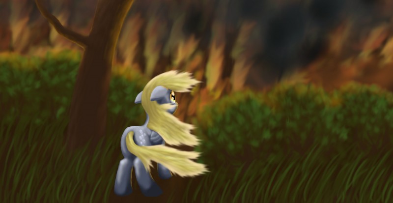 cutie_mark feathered_wings feathers female feral fire forest_fire grey_body grey_feathers natural_disaster quadruped solo tail wings arrkhal friendship_is_magic hasbro my_little_pony mythology derpy_hooves_(mlp) equid equine mammal mythological_creature mythological_equine pegasus