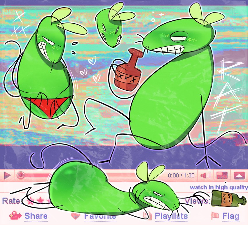 abstract_background anthro beer_bottle blush blush_lines bottle butt clothing container disembodied_head drunk fur green_body green_fur heart_symbol holding_bottle holding_container holding_object looking_at_viewer male monobutt on_model red_clothing red_thong red_underwear sitting stick_arms stick_legs stick_limbs substance_intoxication text thong underwear salamikii 12_oz._mouse adult_swim cartoon_network youtube mouse_fitzgerald mammal mouse murid murine rodent absurd_res english_text hi_res