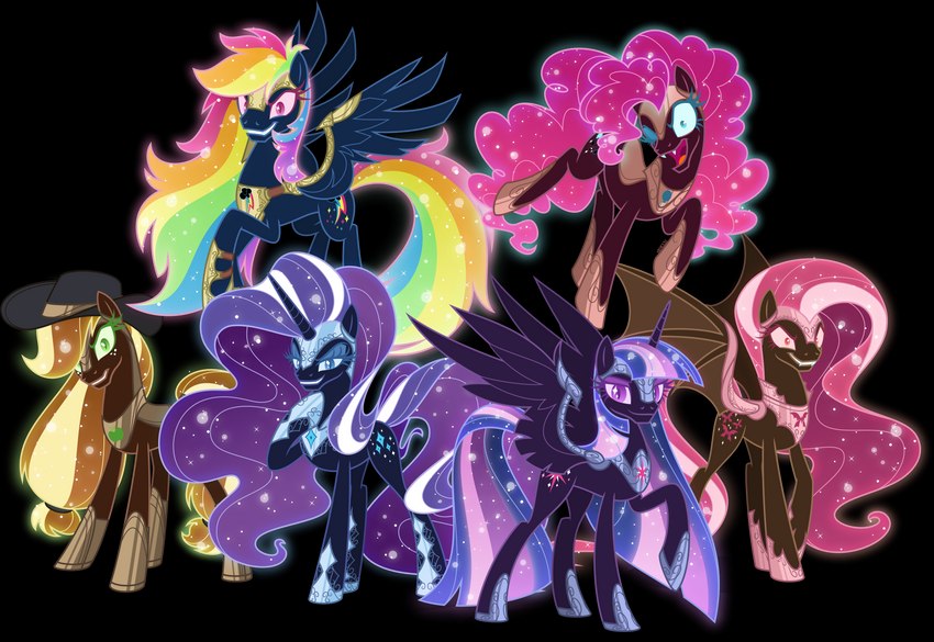 nightmare rarity, twilight sparkle, rainbow dash, fluttershy, pinkie pie, and etc (my little pony (idw) and etc) created by orin331