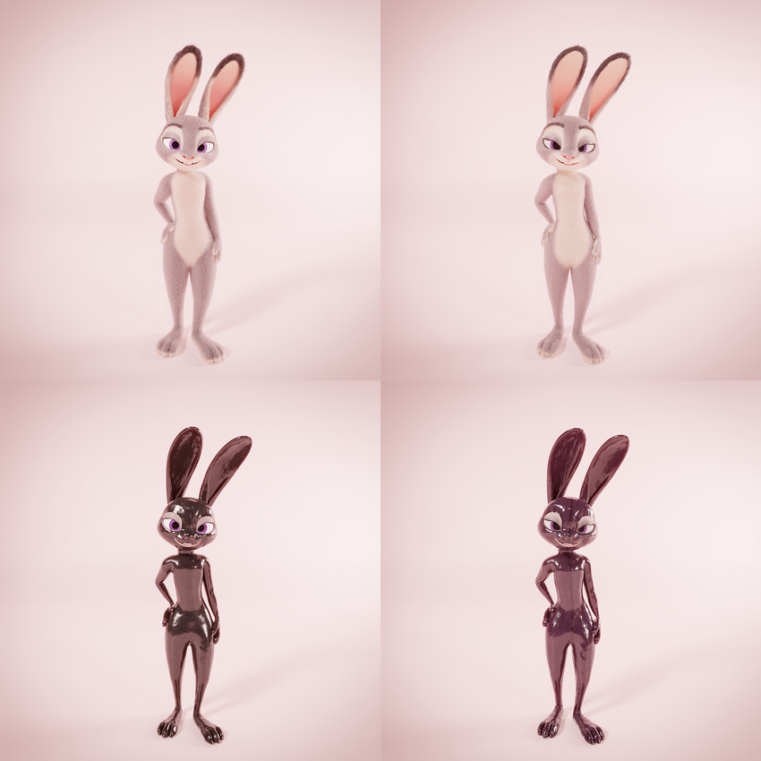 judy hopps (zootopia and etc) created by rubber (artist)