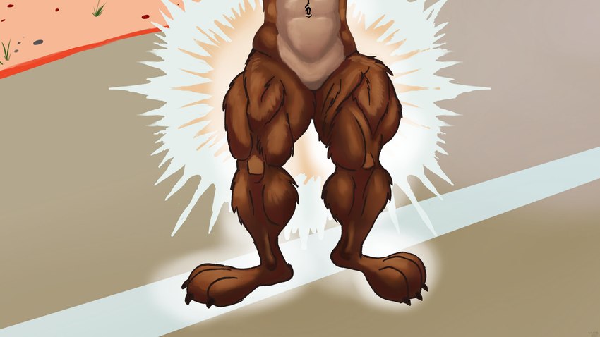 3_toes abs abstract_background anthro belly big_muscles biped bottom_heavy brown_body brown_claws brown_feet brown_fur brown_legs brown_nails calf_tuft casual_nudity claws close-up colored_nails countershade_torso countershading desert faceless_anthro faceless_character faceless_male featureless_crotch feet foot_focus foot_shot foot_tuft fur glistening glistening_abs glistening_belly glistening_legs glistening_muscles glowing_legs growth heel_tuft humanoid_heel leg_muscles leg_tuft male multicolored_body multicolored_fur muscle_growth muscular muscular_calves muscular_legs muscular_thighs nails navel nude paws plantigrade pose road road_markings screencap_redraw solo standing tan_belly tan_body tan_fur thick_calves thick_thighs thigh_tuft toe_claws toes torso tuft two_tone_body two_tone_fur vein veiny_legs veiny_muscles wide_hips stevethedragon looney_tunes warner_brothers wile_e._coyote canid canine canis coyote mammal 16:9 2022 4k absurd_res colored dated detailed digital_drawing_(artwork) digital_media_(artwork) digital_painting_(artwork) hi_res pinup redraw shaded signature widescreen