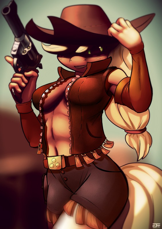 applejack (friendship is magic and etc) created by greenfireartist