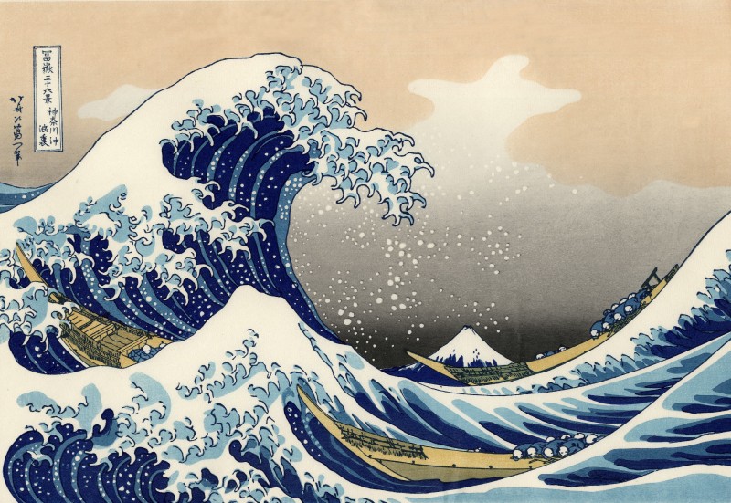 the great wave off kanagawa created by katsushika hokusai