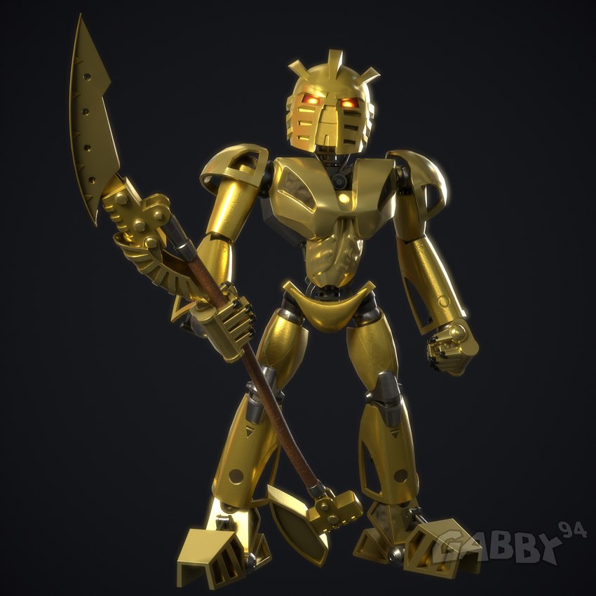 armor glowing glowing_eyes gold_body gradient_background looking_at_viewer machine male mask not_furry red_eyes silver_body simple_background solo staff gabby94 bionicle lego takanuva biomechanical humanoid robot robot_humanoid toa 1:1 3d_(artwork) alternate_version_at_source better_version_at_paywall blender_(artwork) digital_media_(artwork) hi_res